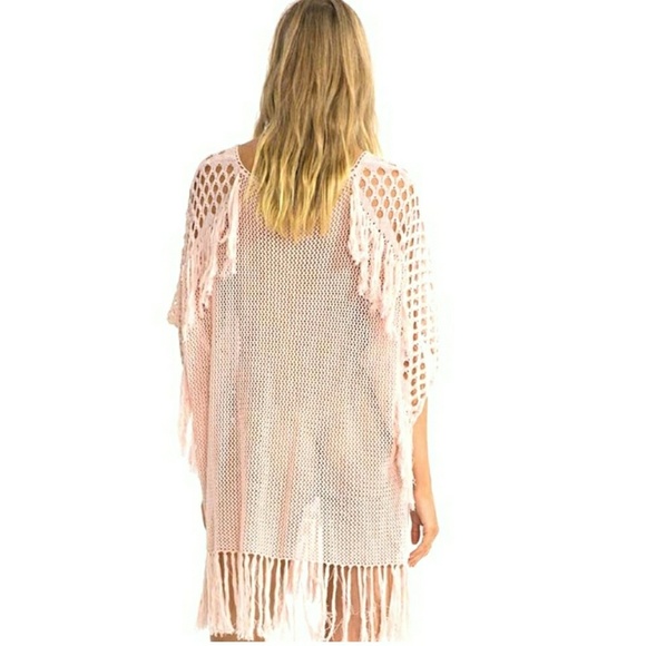 ⭐SALE⭐2  LEFT⭐NEW - BOHO CROCHET & FRINGE COVERUP - Picture 6 of 7